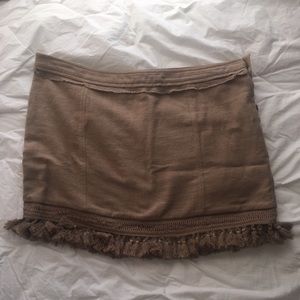 Free People skirt with fringe detail on the bottom